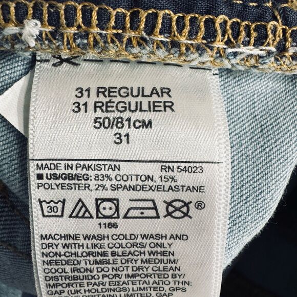 Gap Crop Kick Jeans 31 (32x26) Light Wash Blue Ankle Stretch Denim Womens - Picture 5 of 10